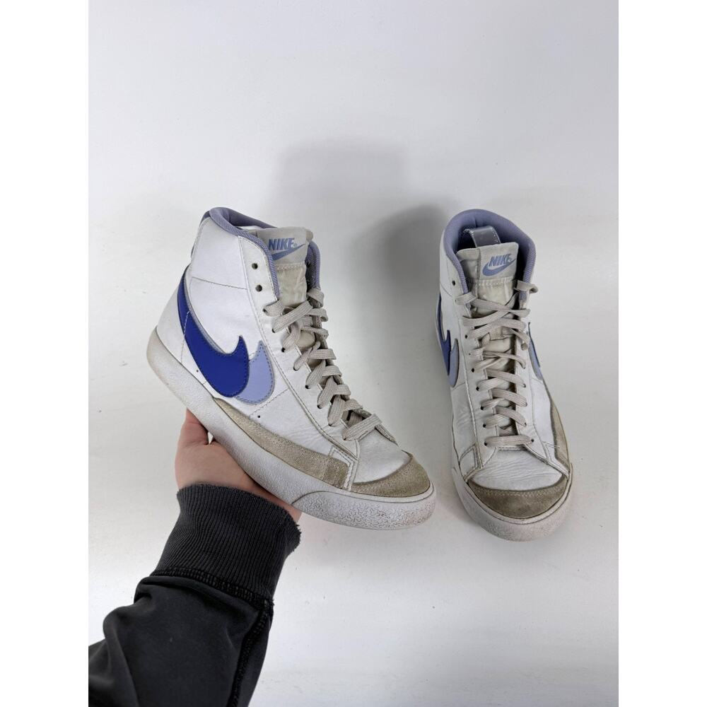 Nike Blazer Mid '77 SE Double Swoosh Youth 7 White Round Toe Lace-Up Mid Top
